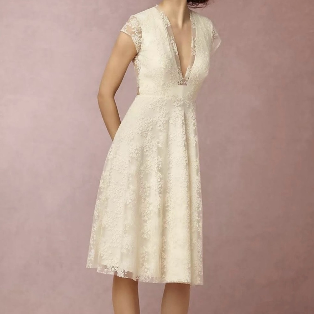 Ivory BHLDN Tea Length Dress